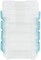 John Bead Joy Filled Storage Stackable Containers 4/Pkg-Clear/Turquoise 3"X2.5"X1"